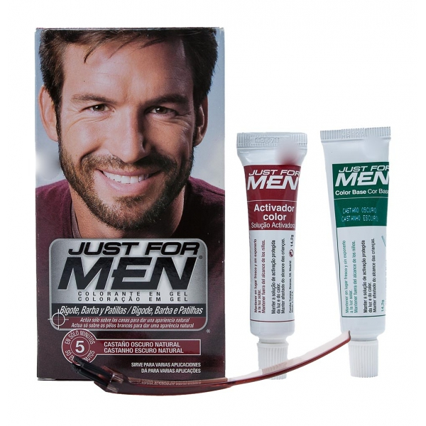JUST FOR MEN BIGOTE Y BARBA 30 CC CASTAÑO OSCURO
