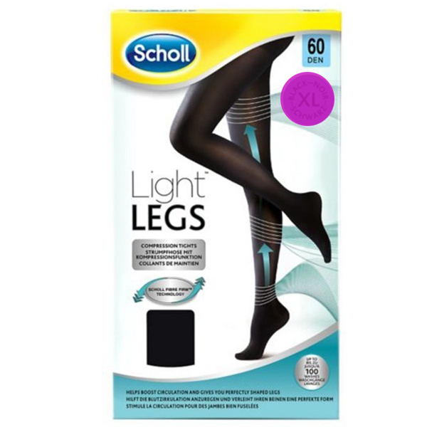 DR SCHOLL LIGHT LEGS MEDIAS DE COMPRESION 20 DEN T-M COLOR NEGRO