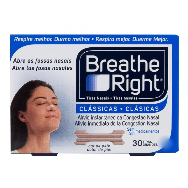 tiras Nasales Breathe Right Gde 30