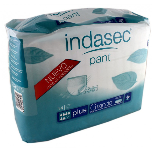 INDASEC PANT PLUS ABSORB INC ORINA DIA ANAT T- GDE 14 U
