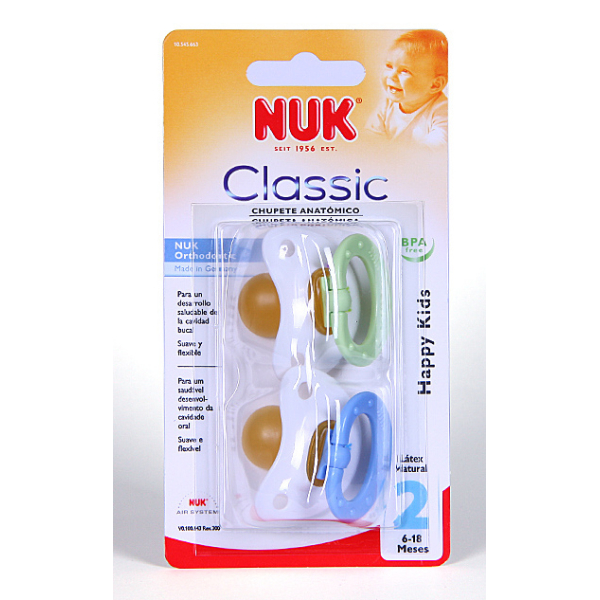 CHUPETE LATEX DIA SURTIDO T-2 2 U